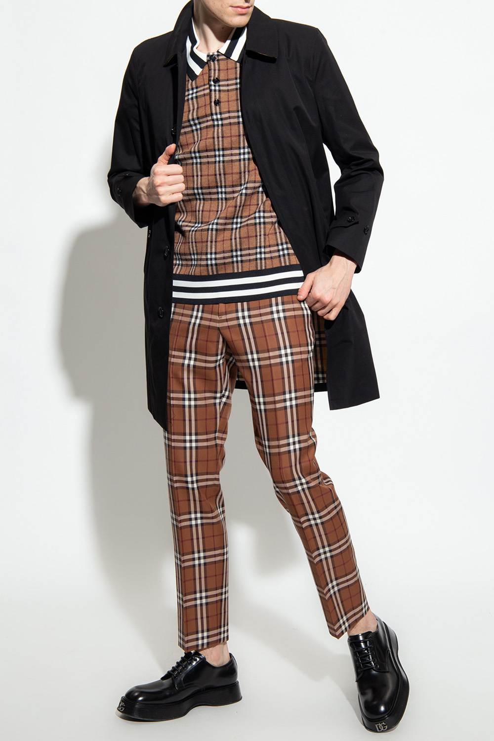 黑色Cotton coat Burberry - GenesinlifeShops 中国- sweatpants with